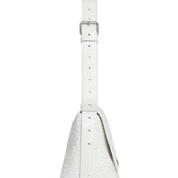 - NEW Balenciaga Downtown Medium Shoulder Bag Crocodile Embossed AX4 - Picture 3 of 14